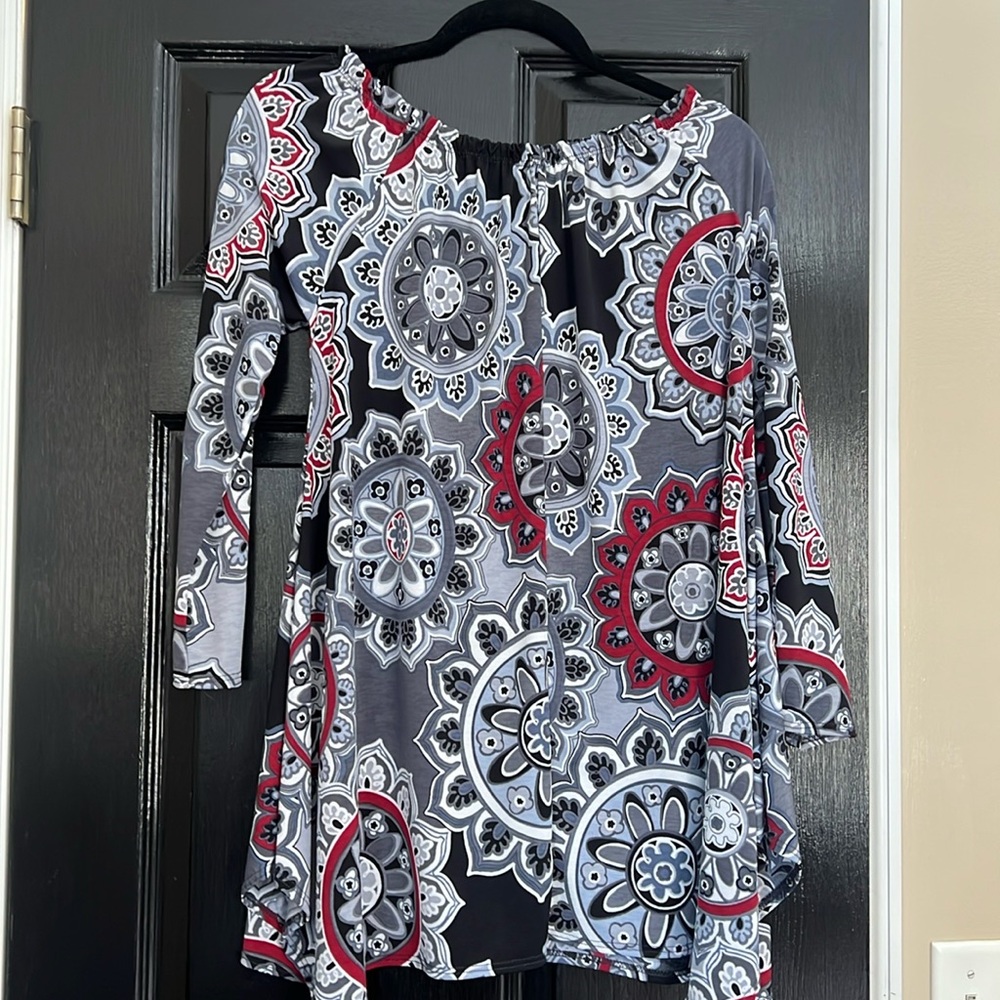 Black Print Dress